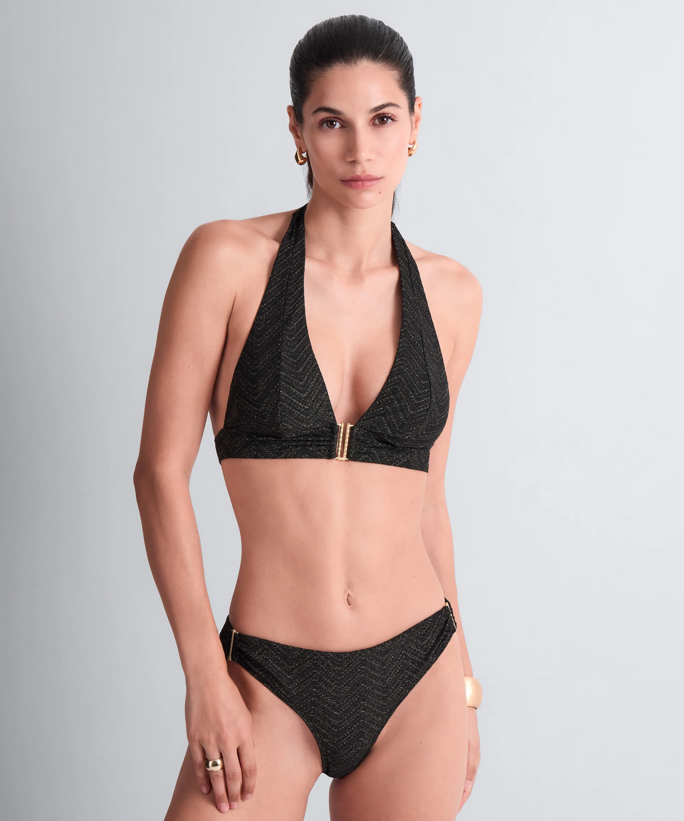 Golden Horizon Bas de maillot de bain tanga Black - Image 3