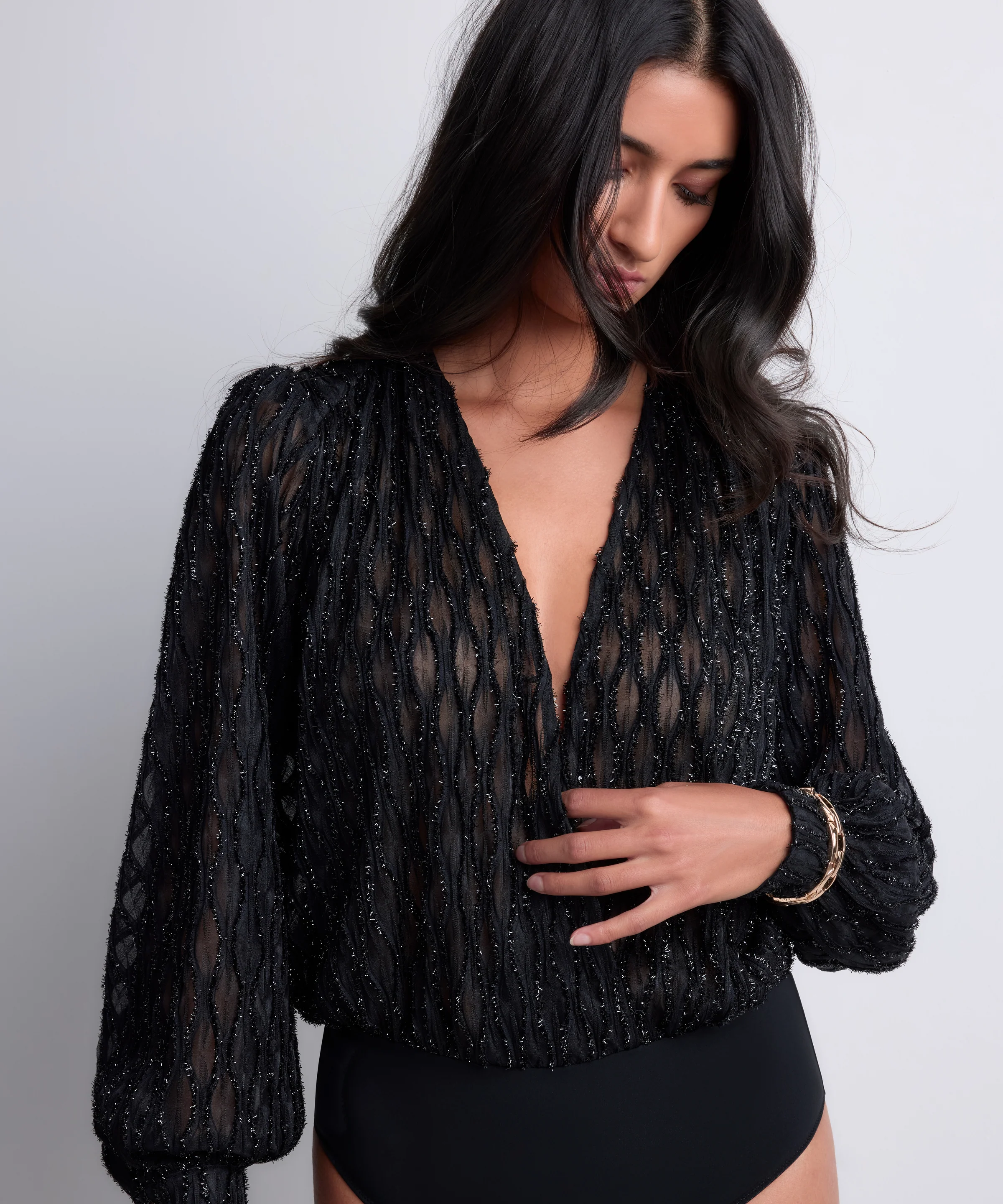 Les Bodys by Aubade Body Manches Longues Black - Image 6