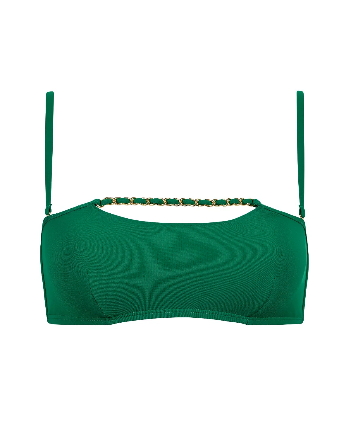 Sparkling Treasure Haut de maillot de bain Bandeau souple Palm Green
