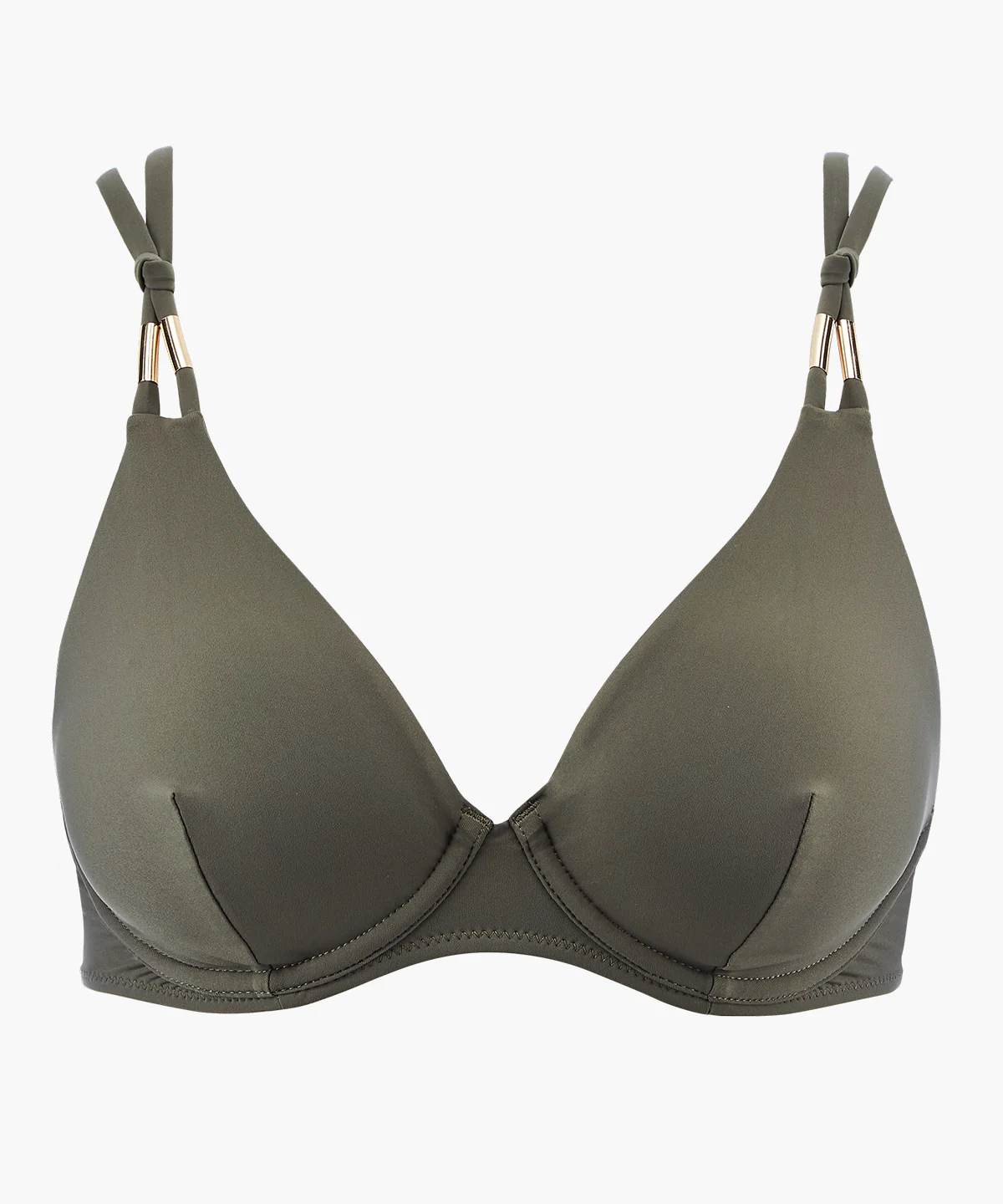 Beach Escape Haut de maillot de bain Triangle avec armatures Kaki