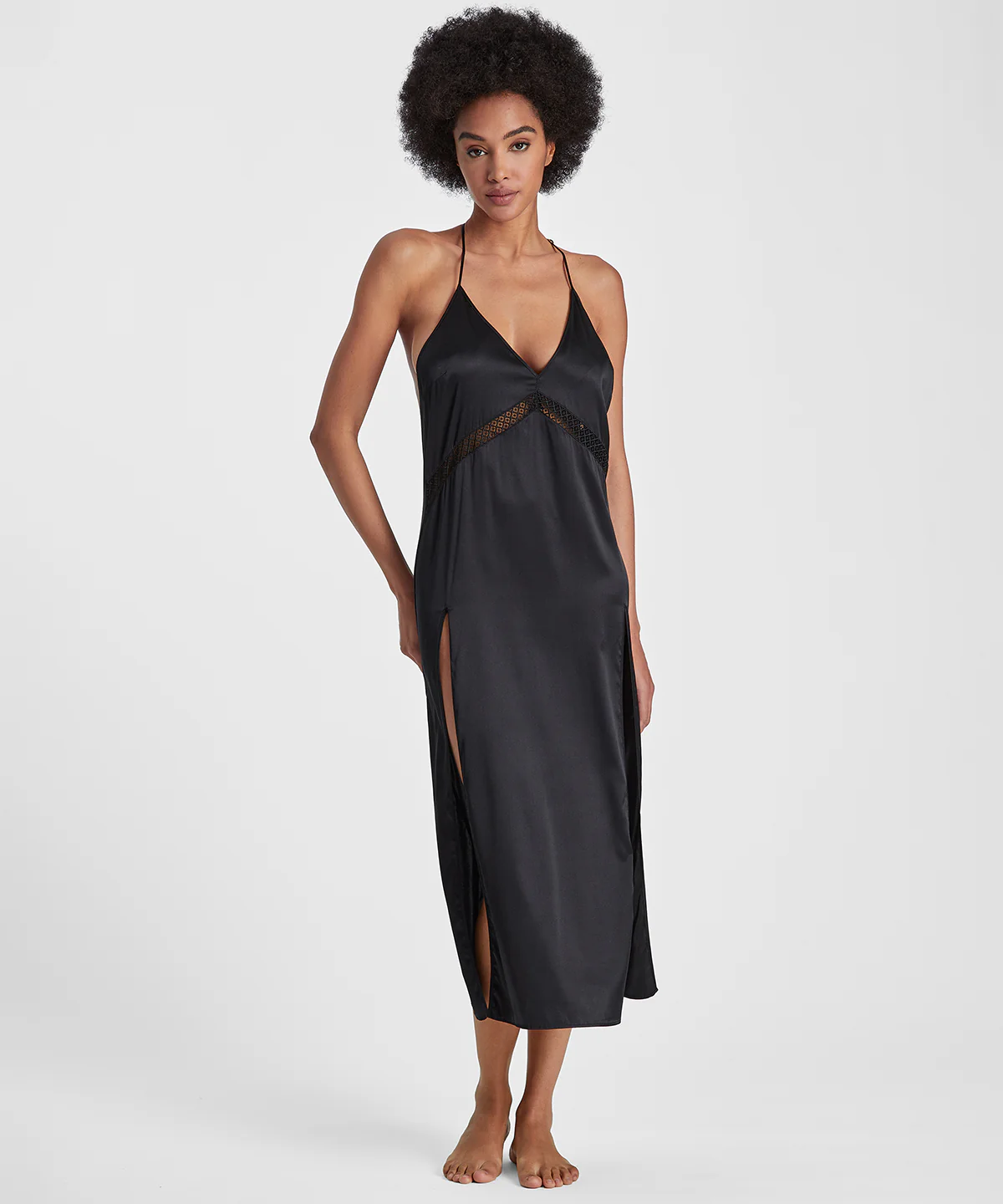 Silk Desire Nuisette longue Noir - Image 5