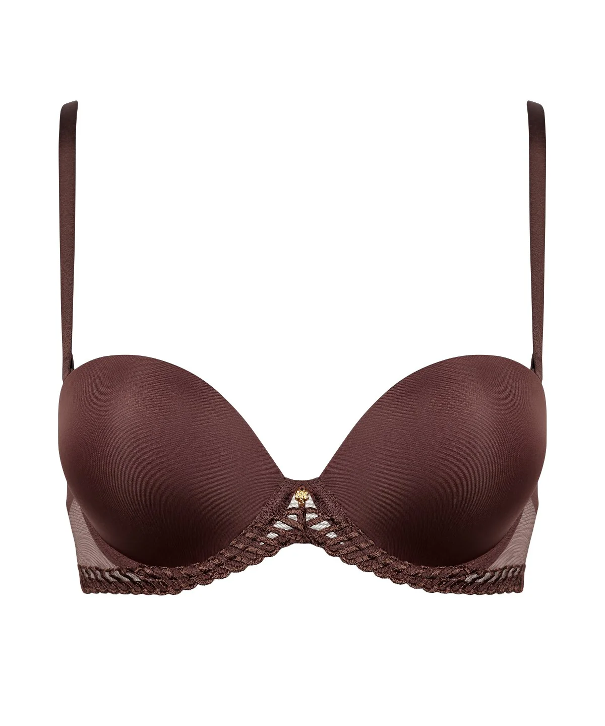 Sheer Emotion Soutien-gorge Bandeau plunge Sepia - Image 2