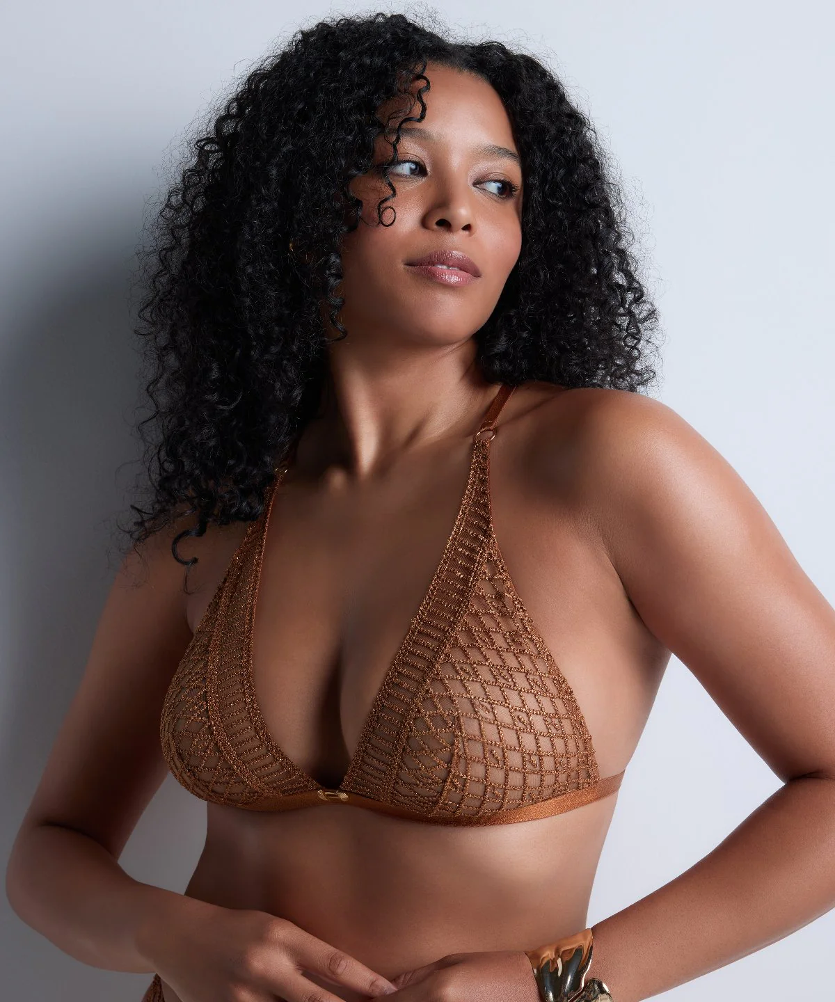 Stardust Dream Soutien-gorge Triangle bralette Amber Gold - Image 4